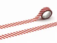 mt Washi Tape Stripe - Deep Red
