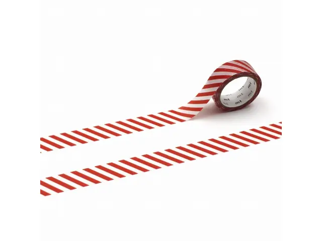 mt Washi Tape Stripe - Deep Red