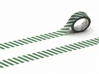 mt Washi Tape Stripe - Deep Green