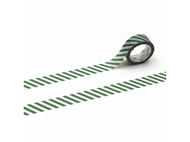 mt Washi Tape Stripe - Deep Green