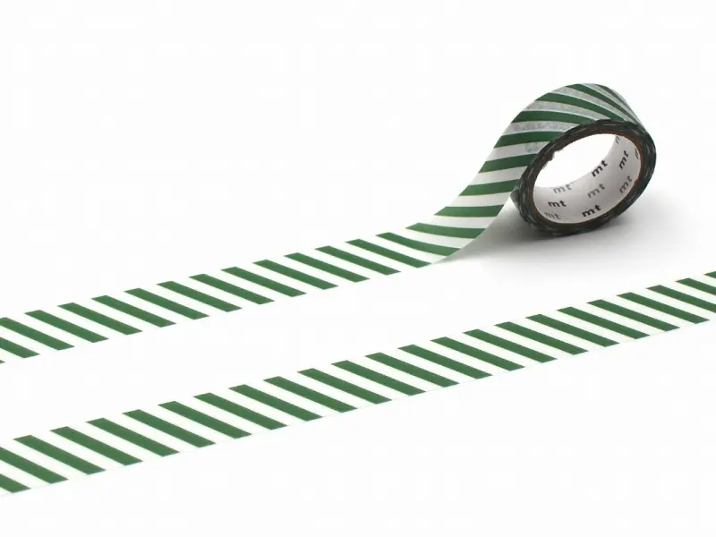 mt Washi Tape Stripe - Deep Green