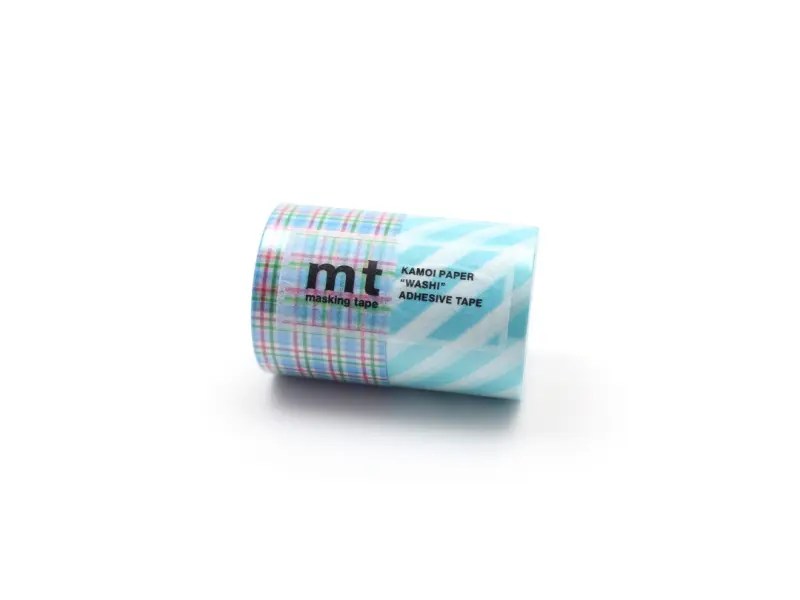 mt Wide Washi Tape Set - Blue Plaid
