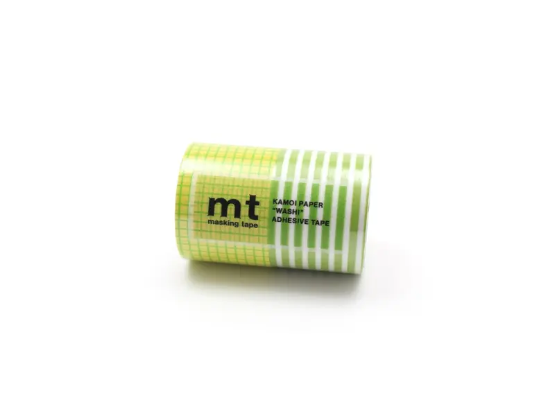mt Wide Washi Tape Set - Yellow Green