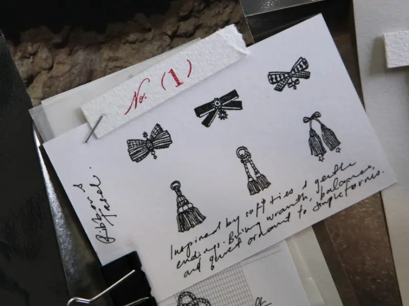 Pre-Order Kurukynki Wooden Rubber Stamp Set Loop And Lantern - Ribbon And Tassel