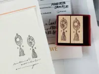 Pre-Order Kurukynki Wooden Rubber Stamp Set Loop And Lantern - Sunbound And Moonheld