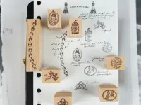 Pre-Order Kurukynki Wooden Rubber Stamp Loop And Lantern - Pocket Relics