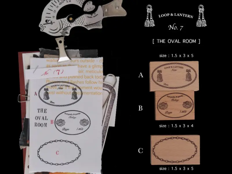 Pre-Order Kurukynki Wooden Rubber Stamp Loop And Latern - The Oval Room