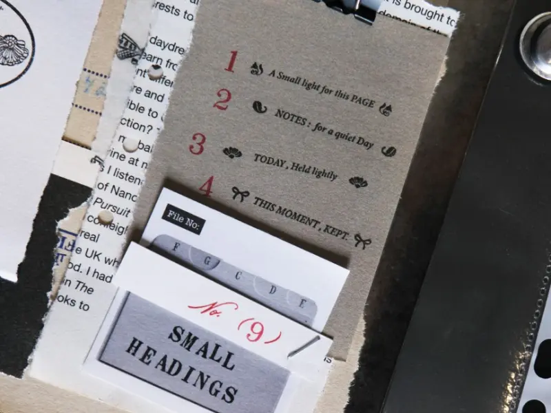 Pre-Order Kurukynki Wooden Rubber Stamp Loop And Lantern - Small Headings