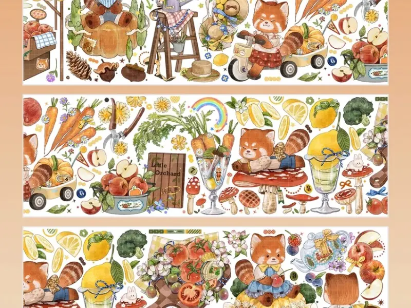 Shine Studio PET Tape Sample - Red Panda