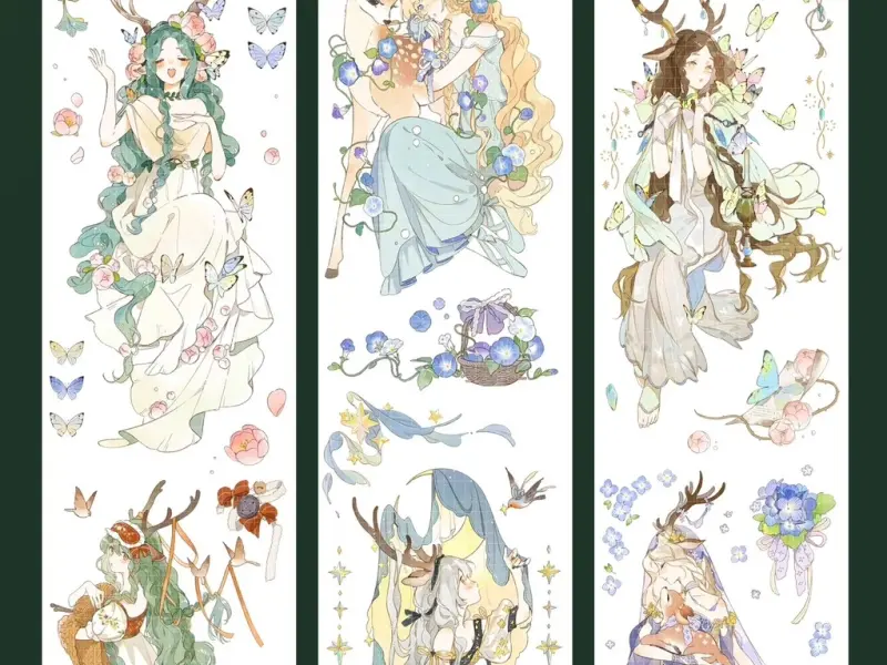 Shine Studio Washi Tape Sample - Deer In The Deep Forest