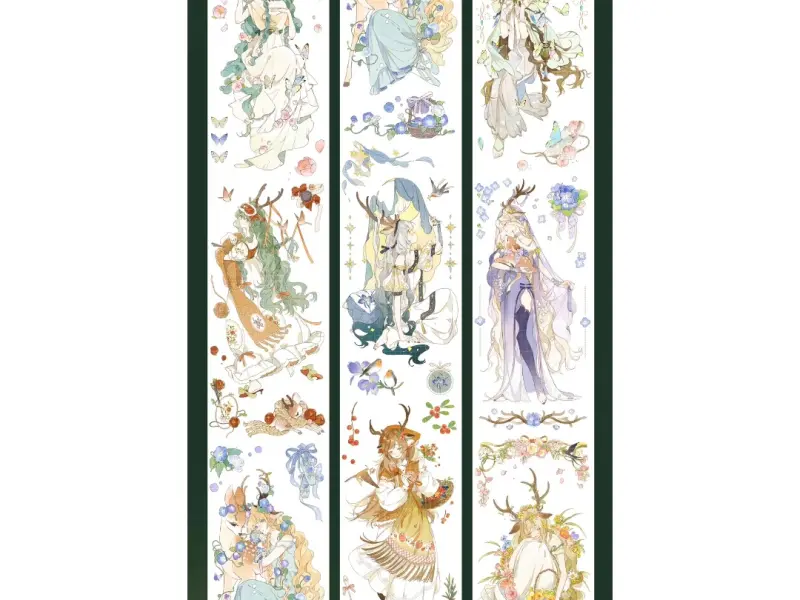 Shine Studio Washi Tape Sample - Deer In The Deep Forest