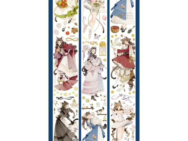 Shine Studio Washi Tape Sample - Light Cat Steps