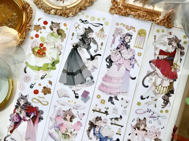 Shine Studio Washi Tape Sample - Light Cat Steps