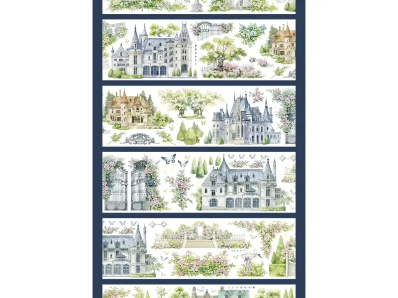 Shine Studio Washi Tape Sample - Garden Castle