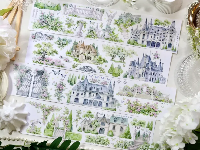 Shine Studio Washi Tape Sample - Garden Castle