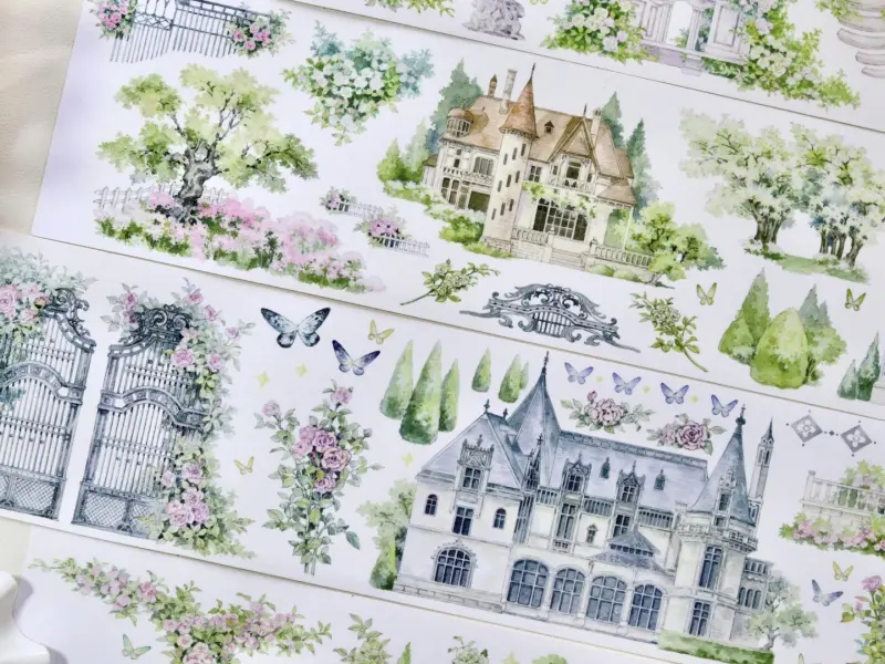 Shine Studio Washi Tape Sample - Garden Castle