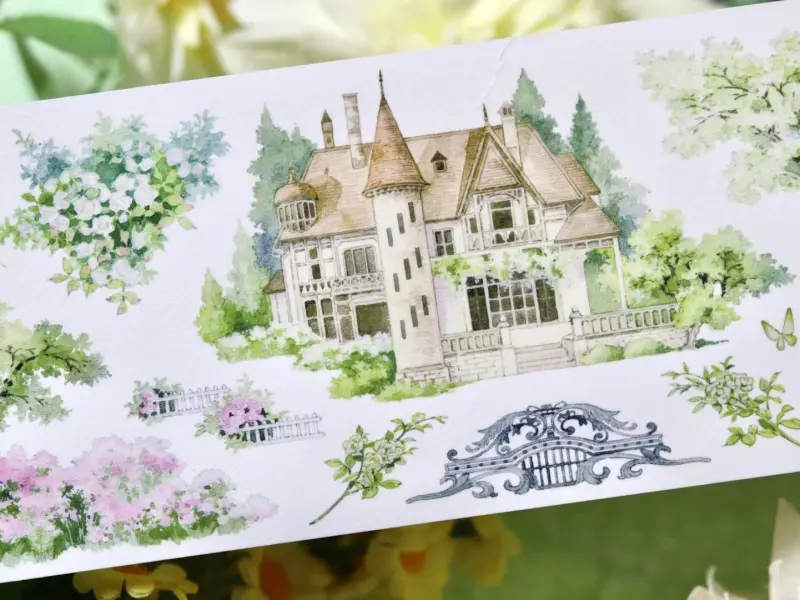 Shine Studio Washi Tape Sample - Garden Castle