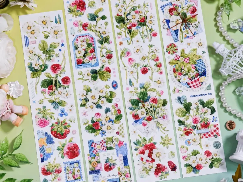 Shine Studio Washi Tape Sample - Strawberry Patchwork