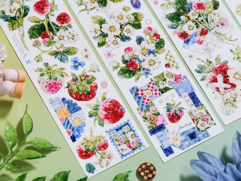 Shine Studio Washi Tape Sample - Strawberry Patchwork