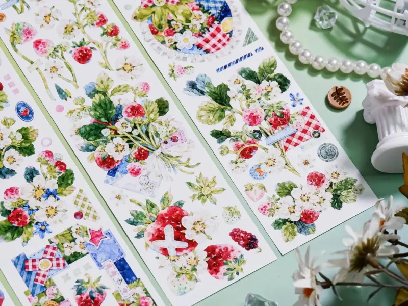 Shine Studio Washi Tape Sample - Strawberry Patchwork