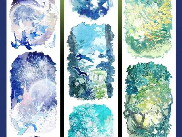 StudioVI Washi Wide Tape Sample - Illusory Realm