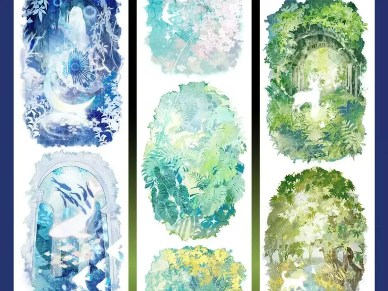 StudioVI Washi Wide Tape Sample - Illusory Realm