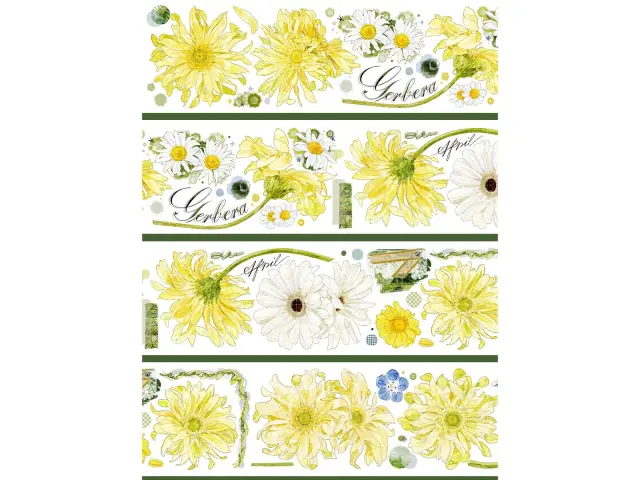 StudioVI Washi Tape Sample - Deckled Petals