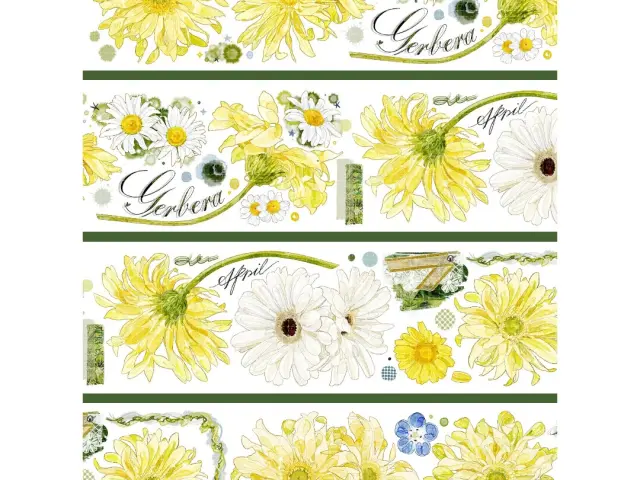 StudioVI Washi Tape Sample - Deckled Petals