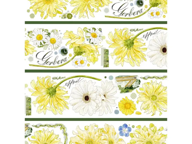 StudioVI Washi Tape Sample - Deckled Petals