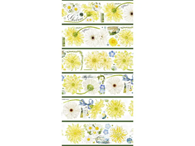 StudioVI Washi Tape Sample - Deckled Petals