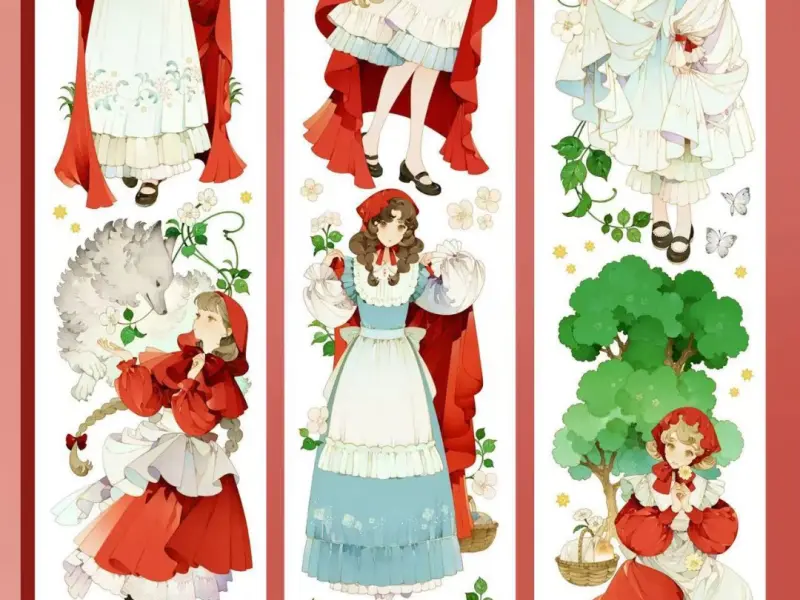 Tournesol Studio Washi Tape Sample - Girl With Red Hood