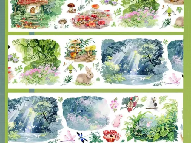 Tournesol Studio Washi Tape Sample - Dream Forest