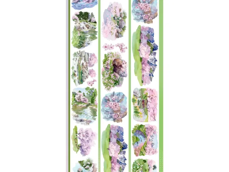 Tournesol Studio Washi Tape Sample - Drifting Blossoms in Spring