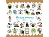Pre-Order Mindwave Clear Sticker Sheet Happy Snappy 82134 - Brown