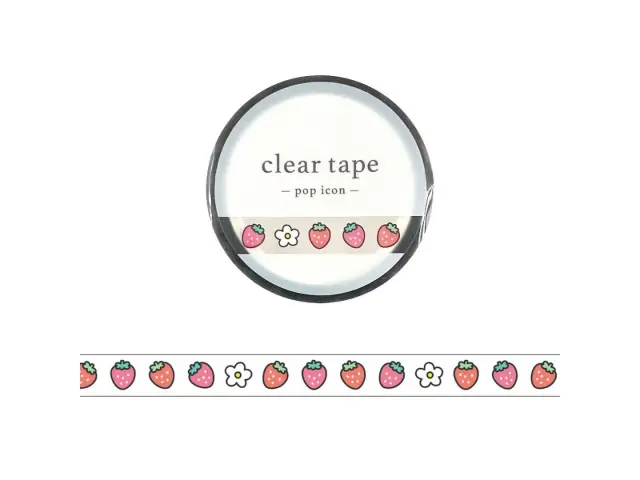 Mindwave Clear Tape Pop Icon 7 mm - Strawberry