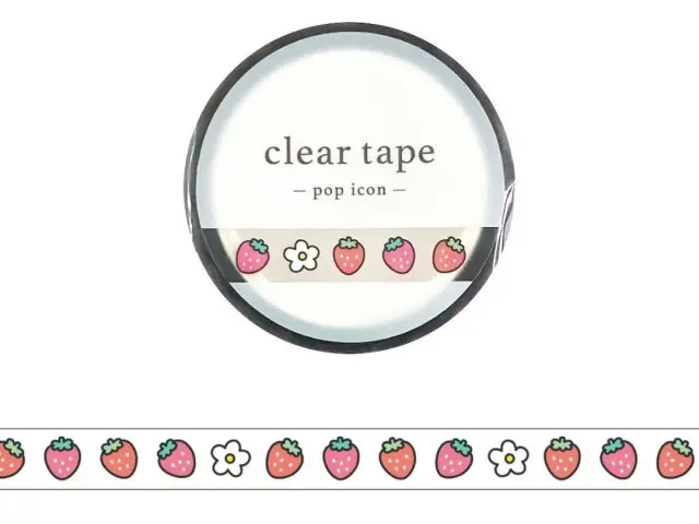Pre-Order Mindwave Clear Tape Pop Icon 7 mm - Strawberry