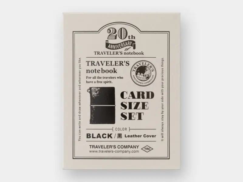 Pre-Order TRAVELER’S notebook Card Size 20th Anniversary Limited Set - Black