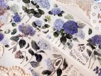 Pre-Order Baicangjia Studio Die-Cut Washi Tape - Hydrangea Garden