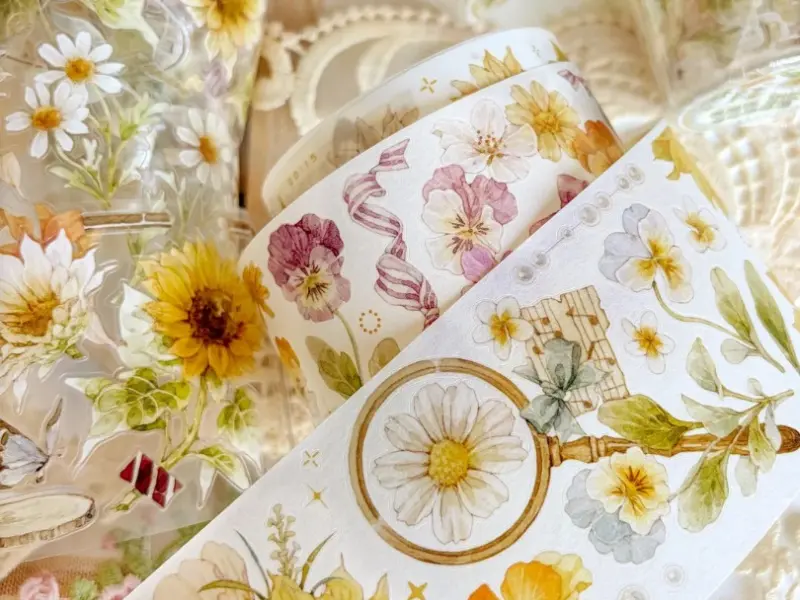Baicangjia Studio Die-Cut Washi Tape - Peaceful Garden