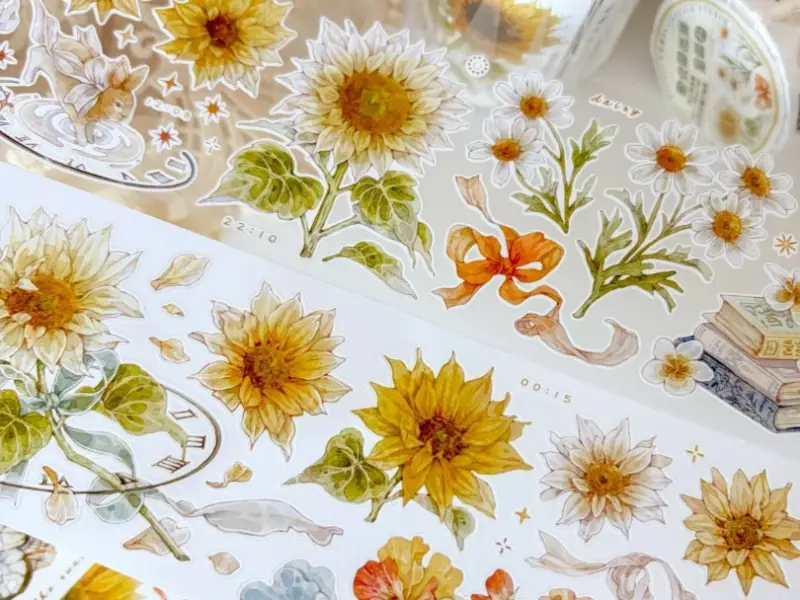 Baicangjia Studio Die-Cut Washi Tape - Peaceful Garden