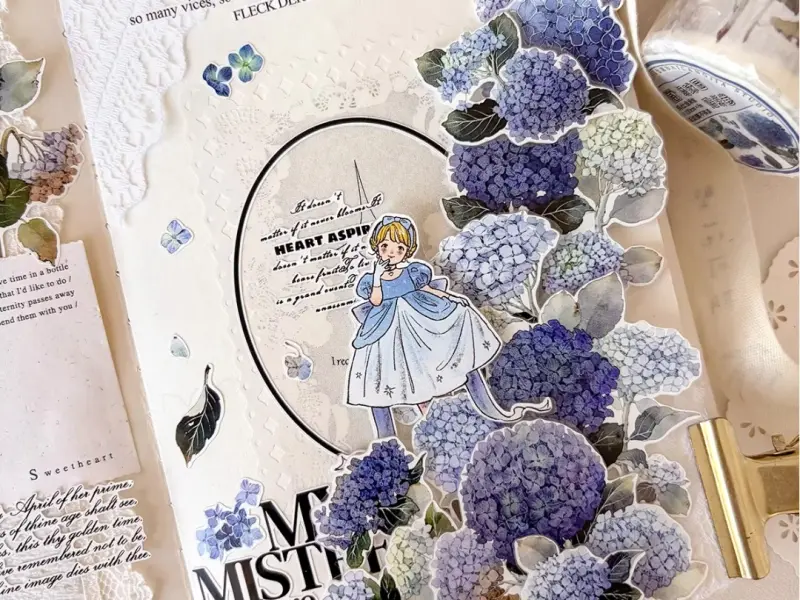 Pre-Order Baicangjia Studio Die-Cut Washi Tape - Hydrangea Garden