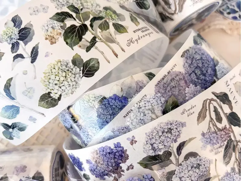 Pre-Order Baicangjia Studio Die-Cut Washi Tape - Hydrangea Garden