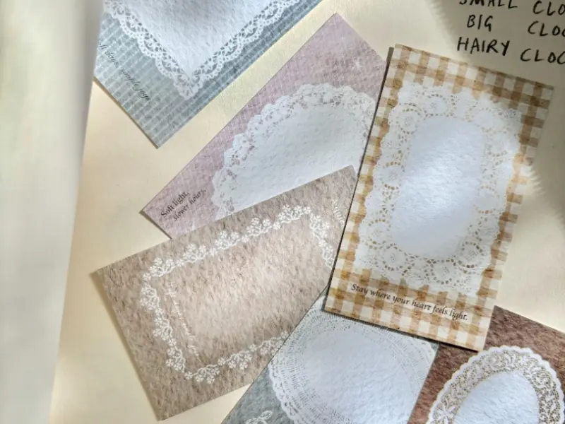 Pion Memo Cards - Lace Frame