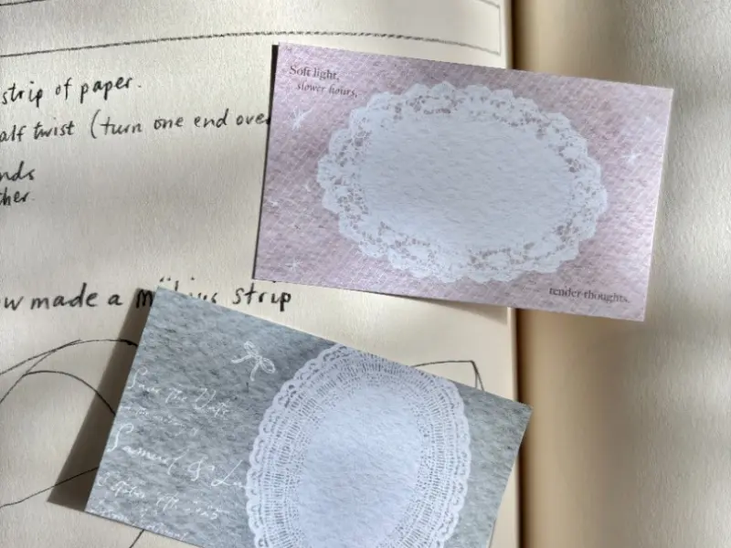 Pion Memo Cards - Lace Frame