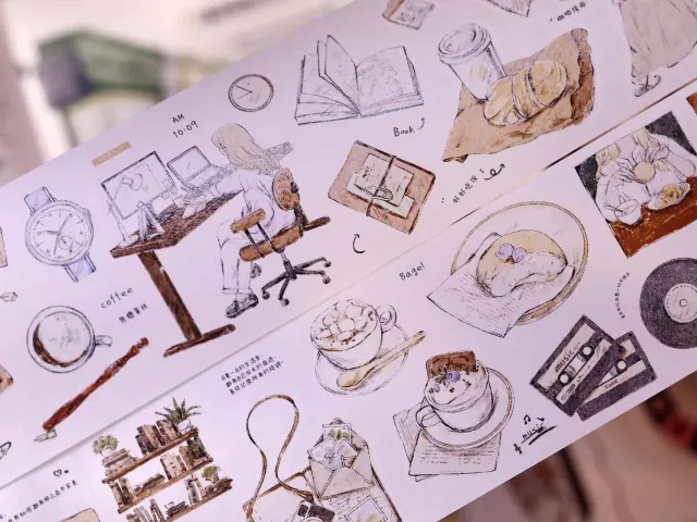 Pre-Order Xiaobaijia Die-Cut Washi Tape  - Solo Daily Life