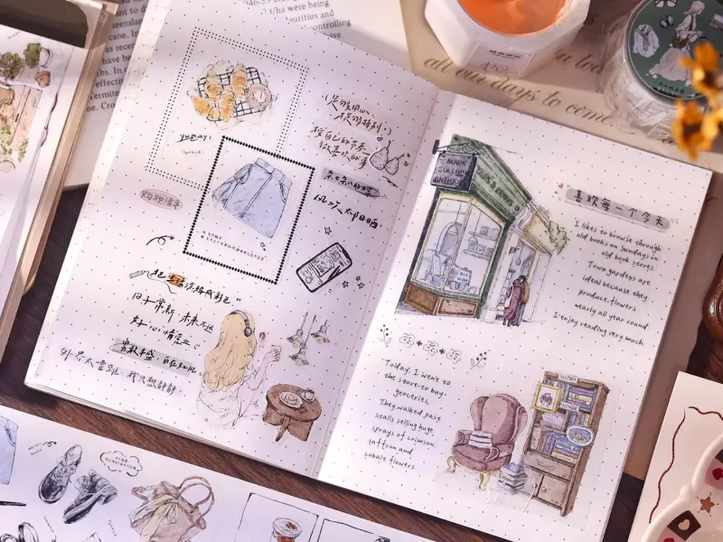 Xiaobaijia Die-Cut Washi Tape  - Solo Daily Life