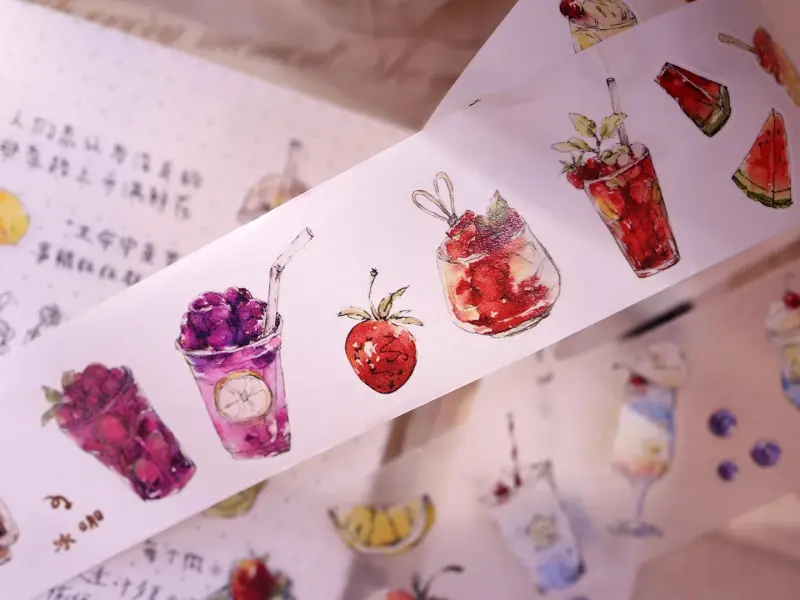 Xiaobaijia Die-Cut Washi Tape - Refreshing Summer
