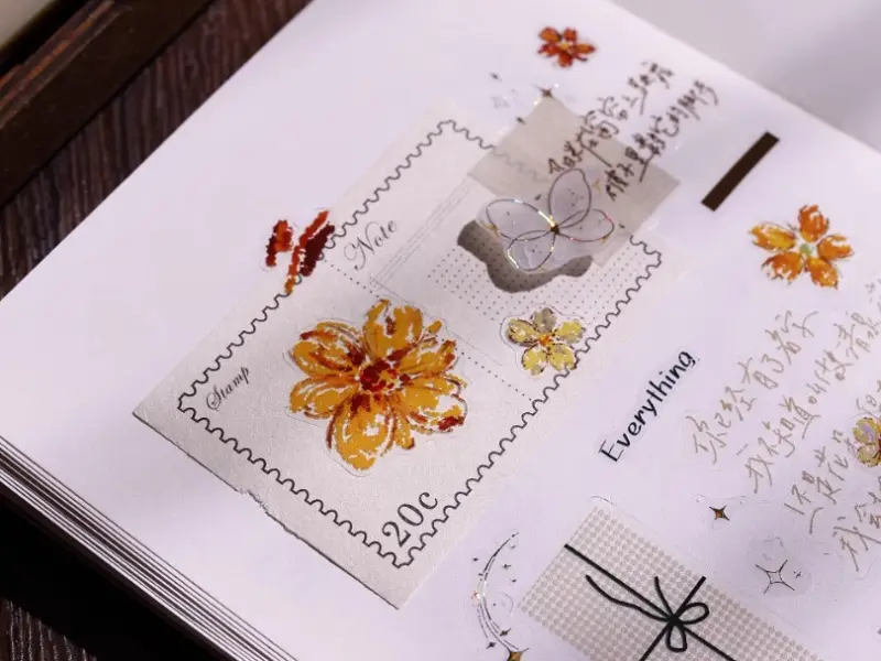 Xiaobaijia Die-Cut Glossy PET Tape - Pastel Flower Town