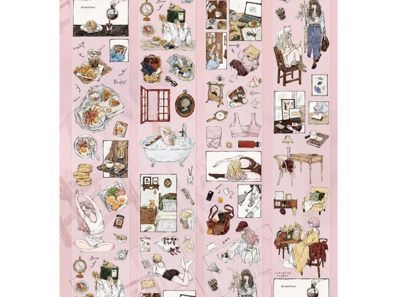 Xiaobaijia Die-Cut Washi Tape - Lifestyle