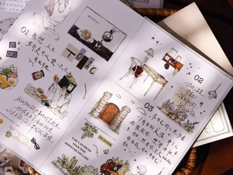 Xiaobaijia Die-Cut Washi Tape - Lifestyle